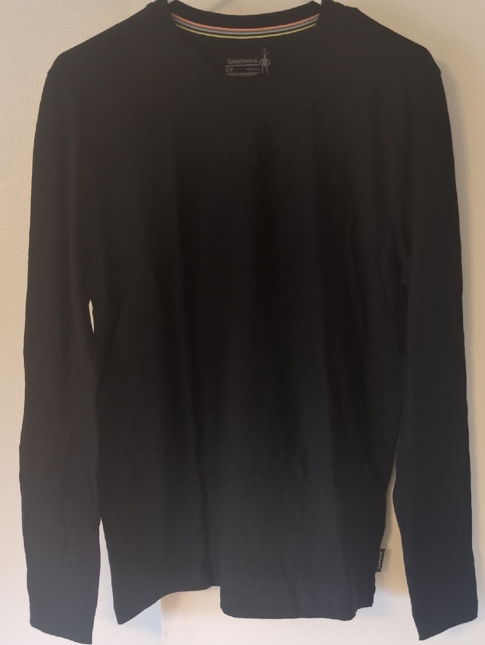 Smartwool Men's Black Long-Sleeve Crew Neck with Subtle Neck Stripe- Sm (NWOT)